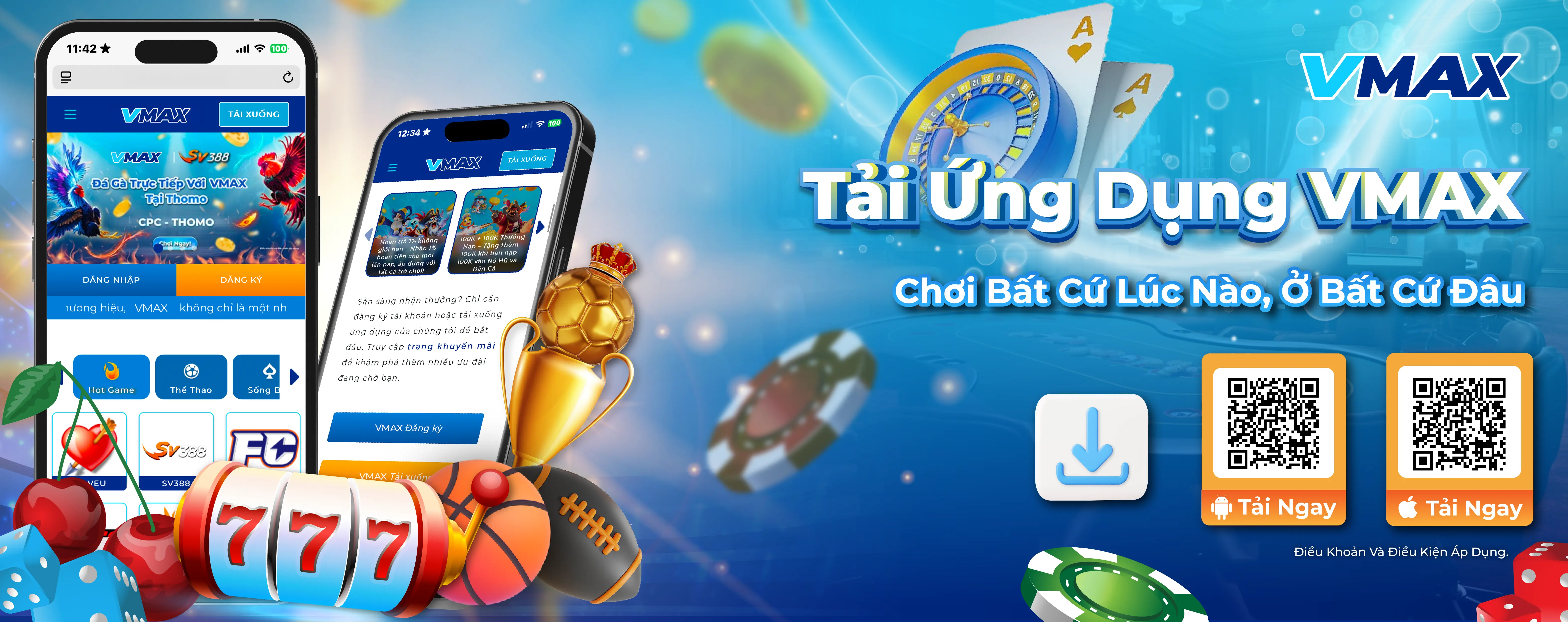 Tải ứng dụng vmax cho thiết bị Android và iOS
